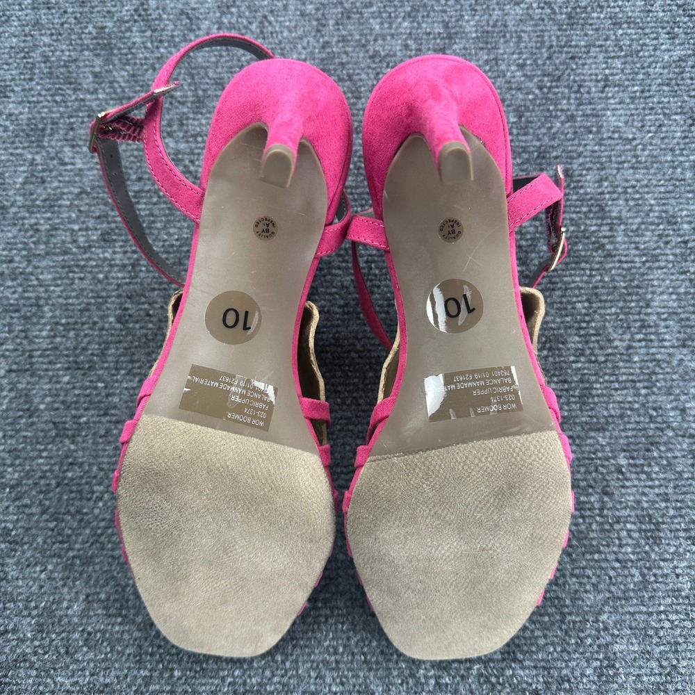 Worthington Strappy Stiletto Sandals Fuchsia Pink Boomer Open Heels Barbiecore - Picture 4 of 6